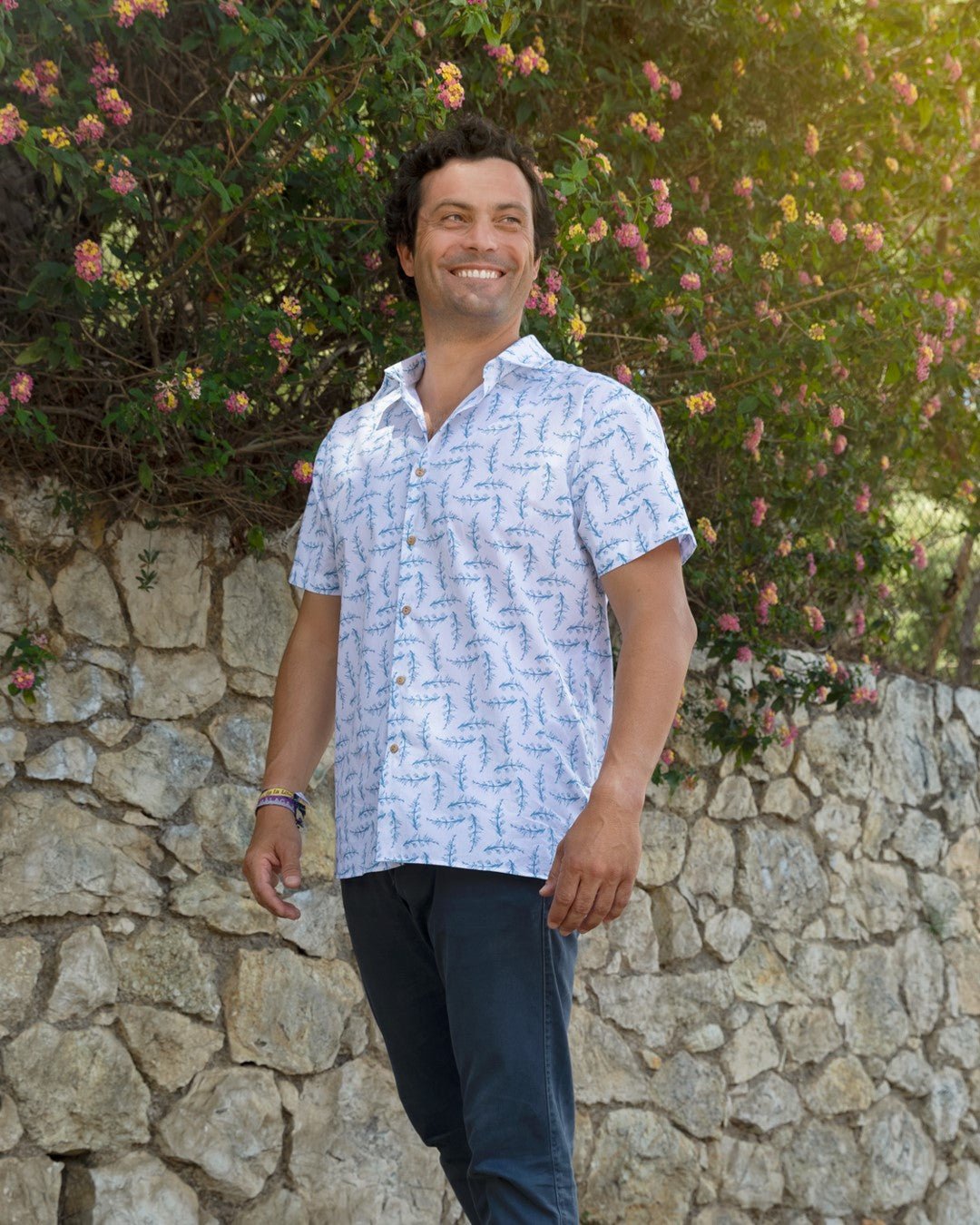 Camisa hawaiana hombre discount azul